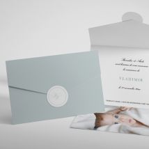 Faire-part de naissance Elémentaire - Divers coloris - Format: Pochette Enveloppe (17,4 x 11,8 cm) - Conception sur-mesure avec expertise - Faire-Part