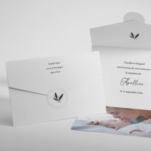 Faire-part de naissance Unique - Divers coloris - Format: Pochette Enveloppe (17,4 x 11,8 cm) - Conception sur-mesure avec expertise - Faire-Part