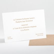 Carton d'invitation mariage Kraft classique - Divers coloris - Format: Carton rectangle - Conception sur-mesure avec expertise - Faire-Part Élégant