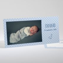 Faire-part de naissance Oiseau origami - Divers coloris - Format: Bandeau - Conception sur-mesure avec expertise - Faire-Part Élégant