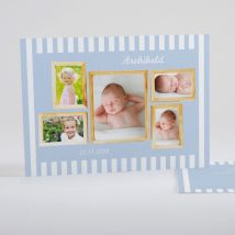 Faire-part de naissance Cadres en folie - Divers coloris - Format: Rectangle - Conception sur-mesure avec expertise - Faire-Part Élégant