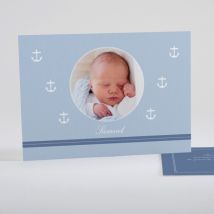 Faire-part de naissance Cascade d'ancres marines - Divers coloris - Format: Rectangle - Conception sur-mesure avec expertise - Faire-Part Élégant