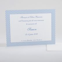 Faire-part de naissance Pois chics et classiques - Divers coloris - Format: Rectangle - Conception sur-mesure avec expertise - Faire-Part Élégant