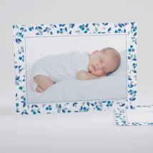 Faire-part de naissance Liberty feuillage - Divers coloris - Format: Rectangle - Conception sur-mesure avec expertise - Faire-Part Élégant