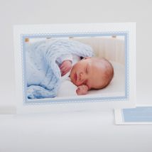 Faire-part de naissance Cadre perle chic - Divers coloris - Format: Rectangle - Conception sur-mesure avec expertise - Faire-Part Élégant