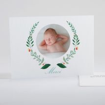 Remerciements naissance Lapin fille - Divers coloris - Format: Rectangle - Conception sur-mesure avec expertise - Faire-Part Élégant