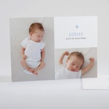 Faire-part de naissance Mon joli coeur - Divers coloris - Format: Rectangle - Conception sur-mesure avec expertise - Faire-Part Élégant