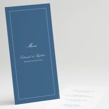 Menu mariage Tradi rectangle couleur - Divers coloris - Format: Bandeau vertical - Conception sur-mesure avec expertise - Faire-Part Élégant