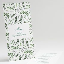 Menu mariage Provencal - Divers coloris - Format: Bandeau vertical - Conception sur-mesure avec expertise - Faire-Part Élégant