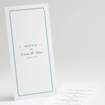 Menu mariage Typographies - Divers coloris - Format: Bandeau vertical - Conception sur-mesure avec expertise - Faire-Part Élégant