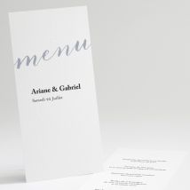 Menu mariage Letter - Divers coloris - Format: Bandeau vertical - Conception sur-mesure avec expertise - Faire-Part Élégant