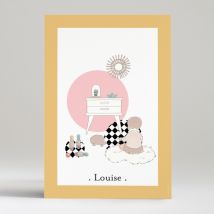 Affiche Bébé joue - Divers coloris - Format: Affiche - Conception sur-mesure avec expertise - Faire-Part Élégant