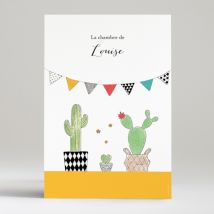 Affiche Famille cactus - Divers coloris - Format: Affiche - Conception sur-mesure avec expertise - Faire-Part Élégant