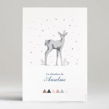 Affiche The fawn - Divers coloris - Format: Affiche - Conception sur-mesure avec expertise - Faire-Part Élégant