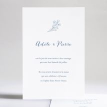 Faire-part de mariage Jolie fleur - Divers coloris - Format: Affiche - Conception sur-mesure avec expertise - Faire-Part Élégant