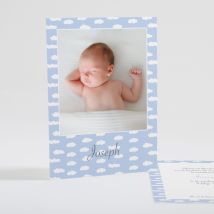 Faire-part de naissance La tête dans les nuages - Divers coloris - Format: Rectangle - Conception sur-mesure avec expertise - Faire-Part Élégant
