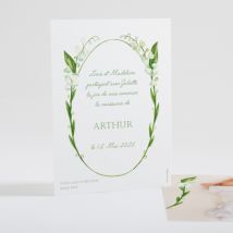 Faire-part de naissance Vive le muguet - Divers coloris - Format: Rectangle - Conception sur-mesure avec expertise - Faire-Part Élégant