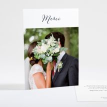 Remerciements mariage Elégance - Divers coloris - Format: Rectangle - Conception sur-mesure avec expertise - Faire-Part Élégant