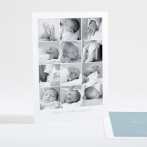 Remerciements naissance Galerie naissance - Divers coloris - Format: Rectangle - Conception sur-mesure avec expertise - Faire-Part Élégant
