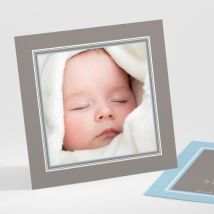 Faire-part de naissance Classique photo - Divers coloris - Format: Petit carré - Conception sur-mesure avec expertise - Faire-Part Élégant