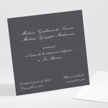 Carton d'invitation mariage Elégant lys couronné - Divers coloris - Format: Petit carré - Conception sur-mesure avec expertise - Faire-Part Élégant