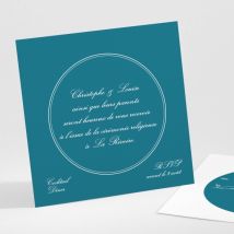 Carton d'invitation mariage Médaillon élégant - Divers coloris - Format: Petit carré - Conception sur-mesure avec expertise - Faire-Part Élégant