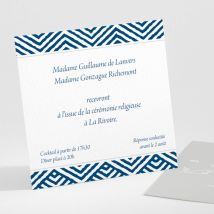 Carton d'invitation mariage Pattern montagneux - Divers coloris - Format: Petit carré - Conception sur-mesure avec expertise - Faire-Part Élégant