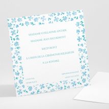 Carton d'invitation mariage Liberty léger - Divers coloris - Format: Petit carré - Conception sur-mesure avec expertise - Faire-Part Élégant