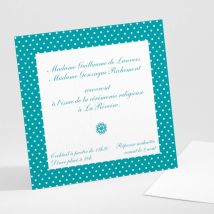 Carton d'invitation mariage Petite dentelle - Divers coloris - Format: Petit carré - Conception sur-mesure avec expertise - Faire-Part Élégant