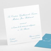 Carton d'invitation mariage Traditionnel couleur - Divers coloris - Format: Petit carré - Conception sur-mesure avec expertise - Faire-Part Élégant