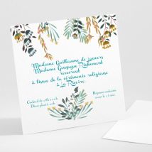 Carton d'invitation mariage Millefeuille - Divers coloris - Format: Petit carré - Conception sur-mesure avec expertise - Faire-Part Élégant