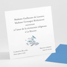 Carton d'invitation mariage Tourbillon - Divers coloris - Format: Petit carré - Conception sur-mesure avec expertise - Faire-Part Élégant