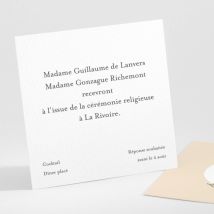 Carton d'invitation mariage Ananas - Divers coloris - Format: Petit carré - Conception sur-mesure avec expertise - Faire-Part Élégant