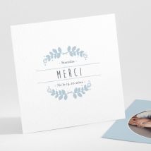 Remerciements naissance Poésie - Divers coloris - Format: Petit carré - Conception sur-mesure avec expertise - Faire-Part Élégant