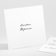 Carton réponse mariage Portrait moderne - Divers coloris - Format: Petit carré - Conception sur-mesure avec expertise - Faire-Part Élégant