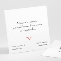 Carton d'invitation mariage Un mariage à Paris - Divers coloris - Format: Petit carré - Conception sur-mesure avec expertise - Faire-Part Élégant