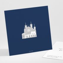 Carton d'invitation mariage Lyon - Divers coloris - Format: Petit carré - Conception sur-mesure avec expertise - Faire-Part Élégant