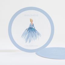 Faire-part de naissance Princesse rond - Divers coloris - Format: Rond - Conception sur-mesure avec expertise - Faire-Part Élégant