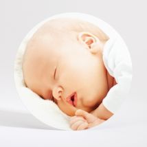 Faire-part de baptême Enfant de Dieu - Divers coloris - Format: Rond - Conception sur-mesure avec expertise - Faire-Part Élégant