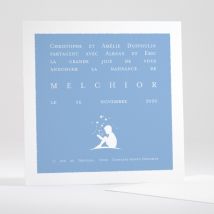 Faire-part de naissance Comme dans un livre - Divers coloris - Format: Carré - Conception sur-mesure avec expertise - Faire-Part Élégant