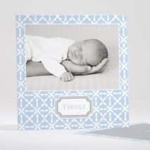 Faire-part de naissance Joli pattern - Divers coloris - Format: Carré - Conception sur-mesure avec expertise - Faire-Part Élégant