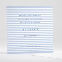 Faire-part de naissance Petites rayures élégantes - Divers coloris - Format: Carré - Conception sur-mesure avec expertise - Faire-Part Élégant