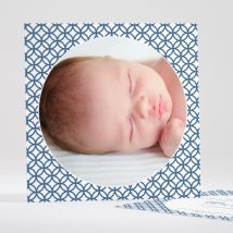Faire-part de naissance Rosaces symétriques - Divers coloris - Format: Carré - Conception sur-mesure avec expertise - Faire-Part Élégant