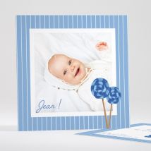 Faire-part de naissance Miam! Des sucettes - Divers coloris - Format: Carré - Conception sur-mesure avec expertise - Faire-Part Élégant