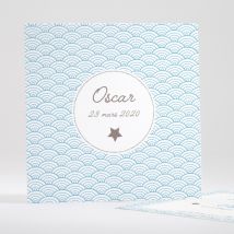 Faire-part de naissance Pattern tendance simple - Divers coloris - Format: Carré - Conception sur-mesure avec expertise - Faire-Part Élégant
