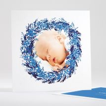 Faire-part de naissance Joli mimosa simple - Divers coloris - Format: Carré - Conception sur-mesure avec expertise - Faire-Part Élégant