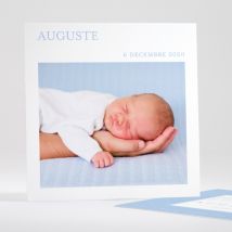 Faire-part de naissance Photo justifié élégant - Divers coloris - Format: Carré - Conception sur-mesure avec expertise - Faire-Part Élégant