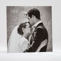 Remerciements mariage Chic & sobre - Divers coloris - Format: Carré - Conception sur-mesure avec expertise - Faire-Part Élégant