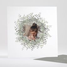 Faire-part de naissance Végétal simple - Divers coloris - Format: Carré - Conception sur-mesure avec expertise - Faire-Part Élégant