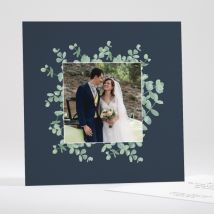 Remerciements mariage Eucalyptus - Divers coloris - Format: Carré - Conception sur-mesure avec expertise - Faire-Part Élégant
